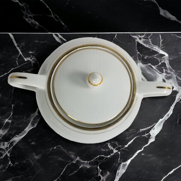 Royalton Fine China Sugar Bowl" Golden Elegance" Translucent Porcelain Japan - Picture 5 of 8